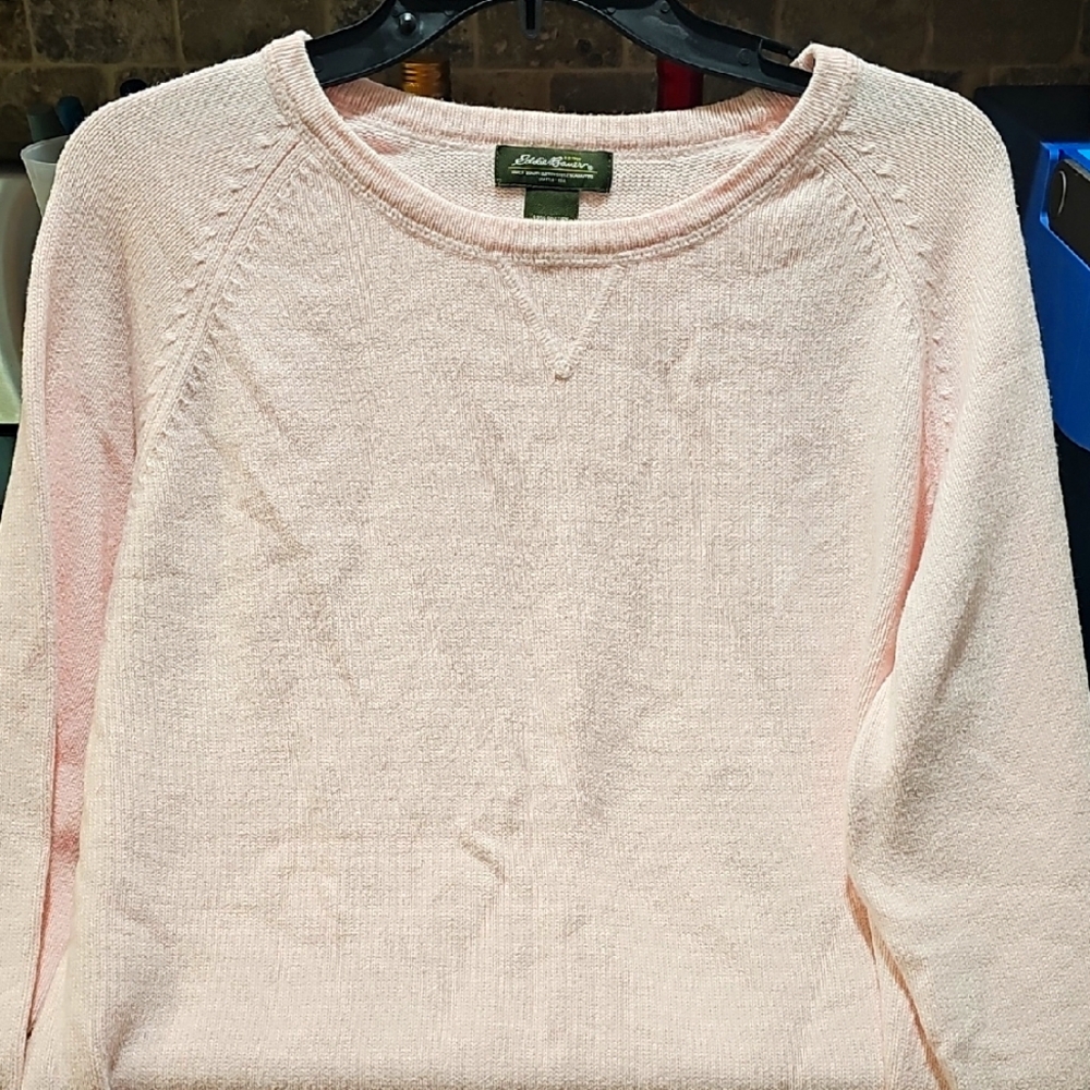 Eddie Bauer Pink Crew Neck Sweater SIZE XL